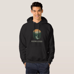 Persoonlijke Wilderness Explorer Retro Berg Hoodie