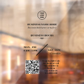 Persoonlijke winkel logo winkel openingstijden deu raamsticker (Vel 2)