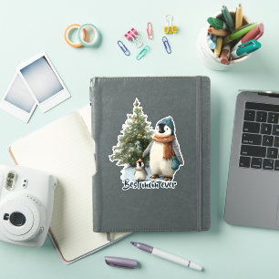 Persoonlijke Winter Pinguïn “Beste Moeder Ooit” Sticker