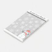 Persoonlijke Wintersneeuw / Snowman 2 Post it Note (Schuin)