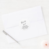 Persoonlijke witte babyshower bedankkaart ronde sticker (Envelop)