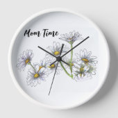 Persoonlijke witte Daisy Clock (Voorkant)