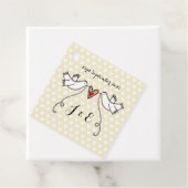 Persoonlijke Witte Doves Weddenschap voor Labels (In situ)