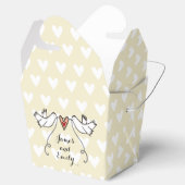 Persoonlijke Witte Doves Wedding Favor Box Bedankdoosjes (Geopend)