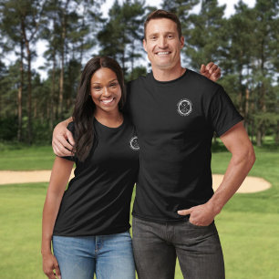 Persoonlijke witte golfclub naamstempel t-shirt