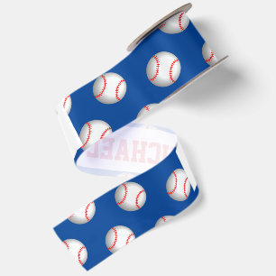 Persoonlijke witte honkbal met rode stiksels lint