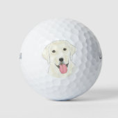 Persoonlijke witte labrador golfballen (Voorkant)