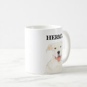 Persoonlijke witte Pitbull Staffy Dog Koffiemok (Voorkant rechts)