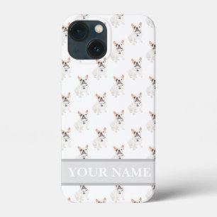 Persoonlijke witte puntige frenchie Dog iPhone 13 Mini Hoesje