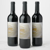 Persoonlijke witte roos fleslabels wijn etiket (Flessen)