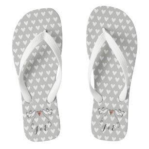 Persoonlijke Witte Teenslippers voor weduwschap