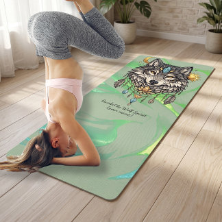 Persoonlijke Wolf Spirit Yoga Mat | Wolf Yoga Mat