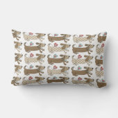 Persoonlijke worst Dog Dachshund Throw Cushion Kussen (Achterkant)
