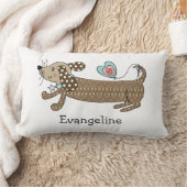 Persoonlijke worst Dog Dachshund Throw Cushion Kussen (Deken)