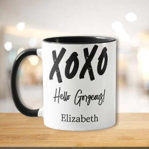Persoonlijke XOXO Hallo Mooi Valentijnsdag Mok
