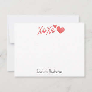Persoonlijke xoxo Notitiekaart Notitiekaartje