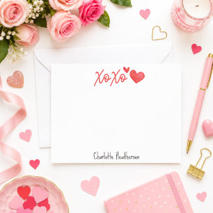 Persoonlijke xoxo Notitiekaart Notitiekaartje