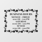 Persoonlijke Zakelijke Urendecoratie Bloemendeur Raamsticker (Vel)