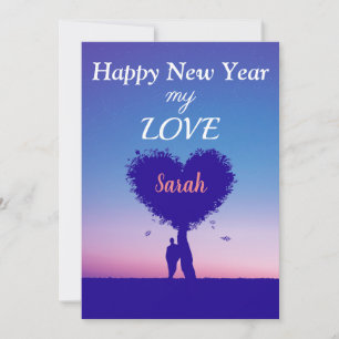 Persoonlijke Zalig Nieuwjaar Liefdeskaart Feestdagenkaart