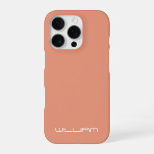 Persoonlijke zalm iPhone-hoes met eigen naam iPhone 16 Pro Hoesje