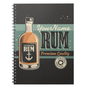 Persoonlijke Zeeman Rum Likeur Fles Retro Bord  Notitieboek