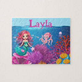 Persoonlijke Zeemeermin Kind Naam Puzzel