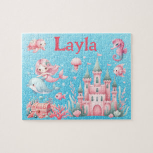 Persoonlijke Zeemeermin Kind Naam Puzzel