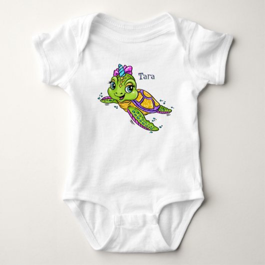 Persoonlijke Zeeschildpad Romper (Voorkant)