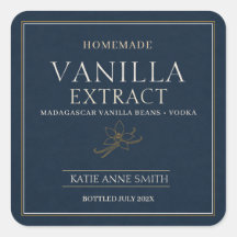 Persoonlijke zelfgemaakte vanille-extract Blauwe