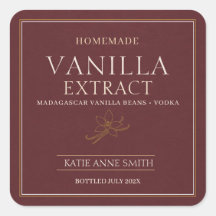 Persoonlijke zelfgemaakte vanille-extract Burgundy