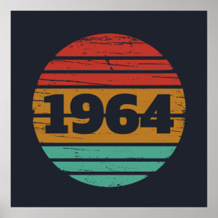 Persoonlijke zestig vintage 60e verjaardagscadeaus poster