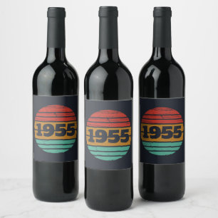 Persoonlijke zeventig vintage 70ste verjaardag wijn etiket