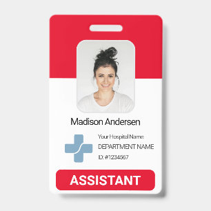 Persoonlijke Ziekenhuismedewerker Foto QR BarCode Badge