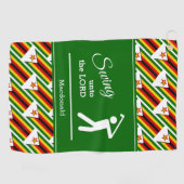 Persoonlijke ZIMBABWE FLAG Golfhanddoek (Horizontaal)