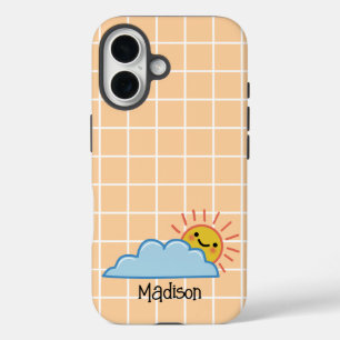 Persoonlijke Zonne Schein En Wolken iPhone 16 Hoesje