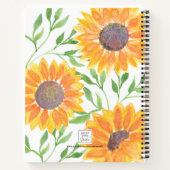 Persoonlijke zonnebloem-breedtegraad Journal Notitieboek (Achterkant)