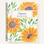 Persoonlijke zonnebloem-breedtegraad Journal Notitieboek (Voorkant)