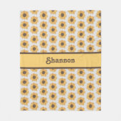 Persoonlijke zonnebloem fleece deken (Voorkant)