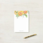 Persoonlijke zonnebloem Floral Boho Notes (Op bureau)