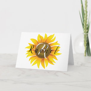 Persoonlijke zonnebloem kaart