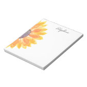 Persoonlijke zonnebloem notitieblok (Gedraaid)