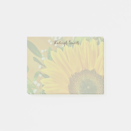 Persoonlijke Zonnebloem Post-it Notities Post-it® Notes (Voorkant)