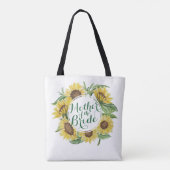 Persoonlijke Zonnebloem Wreath Wedding Canvas tas (Achterkant)