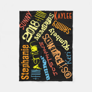 Persoonlijke zonneschijn Blanket 8 of 9 Namen Fleece Deken