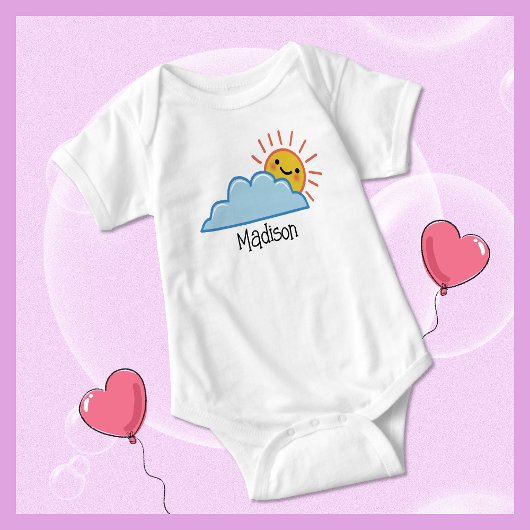 Persoonlijke Zonneschijn En Wolken Romper