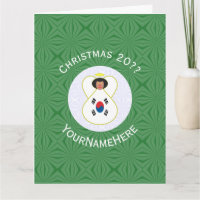 Persoonlijke Zuid-Koreaanse engel kerst vlag