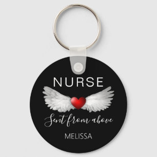 Persoonlijke Zuster Red Heart Love Sleutelhanger