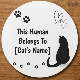 Persoonlijke Zwart Kat Sticker