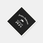 Persoonlijke zwart-wit afstuderen servet (Hoek)