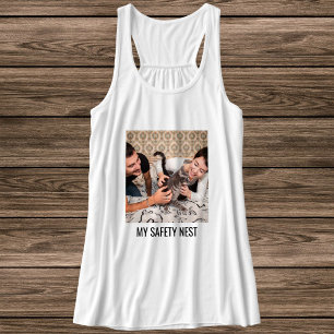 Persoonlijke zwart-wit kat moeder familie huisdier tanktop